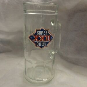 Super Bowl XXII Glass Stein Mug San Diego 1988